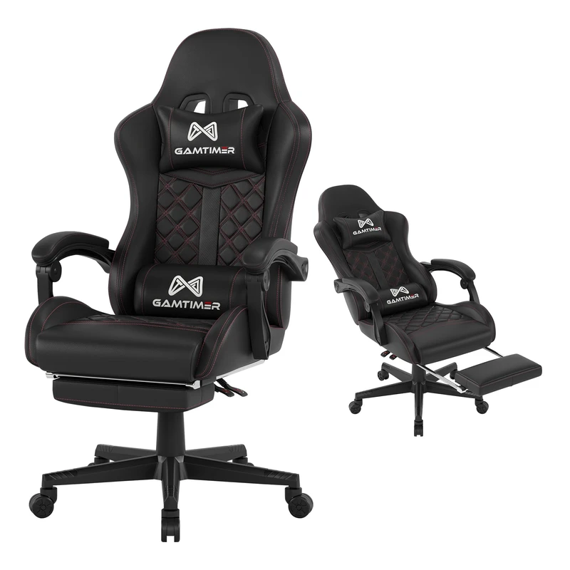 Photo 1 of FOR PARTS ONLY Gaming Chair, 400 lbs Adult Chair, High Back Computer Chair with Footrest and Linked Armrests, Office Video Game Chair with Lumbar Support (Black)
