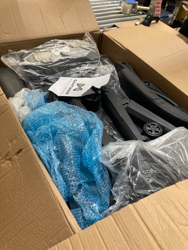 Photo 1 of FOR PARTS ONLY Gaming Chair, 400 lbs Adult Chair, High Back Computer Chair with Footrest and Linked Armrests, Office Video Game Chair with Lumbar Support (Black)
