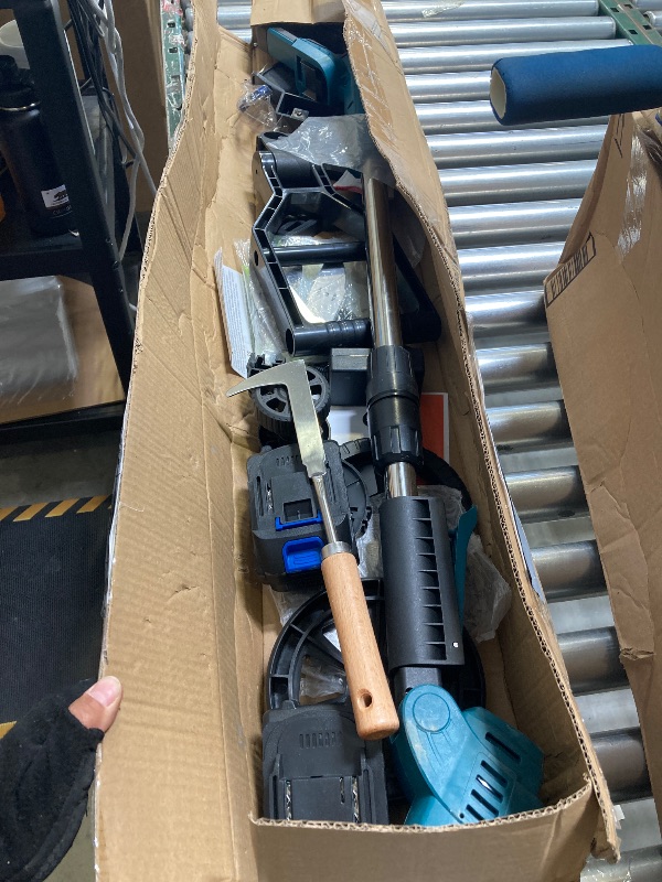 Photo 1 of Cordless  Wacker Eater Electric Grass Trimmer Battery Powered with 2 Battery&25 Pcs Blade, 3 in 1 21V/2.0Ah Lightweight Portable String Trimmers/Edger Lawn Tool/Brush Cutter for Yard Garden