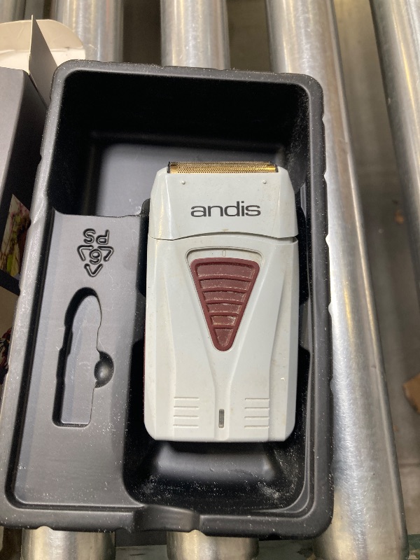 Photo 1 of Andis TS-1 17235 Pro Foil Lithium Titanium Foil Shaver, Cord/Cordless, Smooth Shaving Cordless Shaver with Charger, Gray