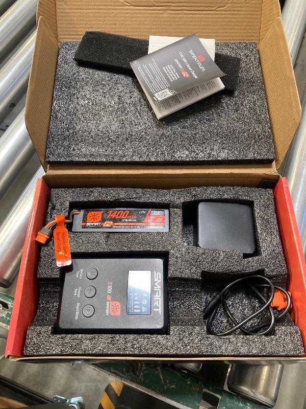 Photo 1 of Spektrum Accessories Smart Powerstage Bundle: 1400mAh 2S 30C LiPo Battery (IC2) / S100 Charger / 65W Power Block/Adapter, SPMXPSS215