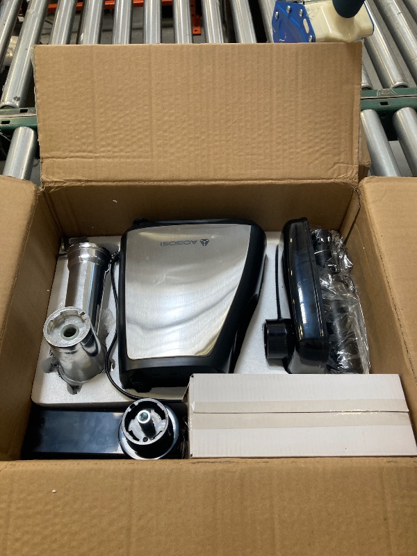Photo 1 of AAOBOSI Meat Grinder, 4-In-1 Meat Grinder Electric [2800W Max] with 3 Slice, Shred Blades,2 Blades,3 Plates,Sausage Stuffer,Kubbe Kit, for Home Kitchen Use, Stainless Steel