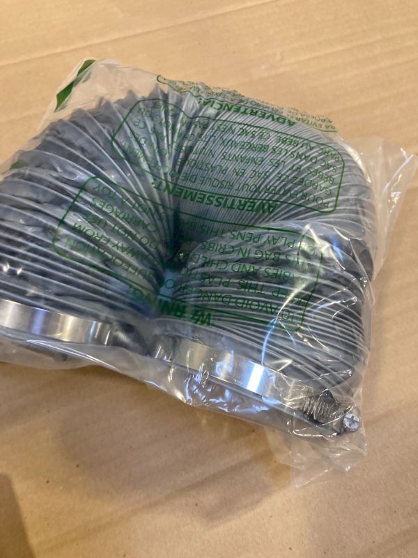 Photo 1 of TEAIERXY 4 Inch 8FT Dryer Vent Hose,Flexible Insulated Air Ducting,Vent Hose PVC Aluminum Foil with 2 Clamps for HVAC Ventilation(Grey)