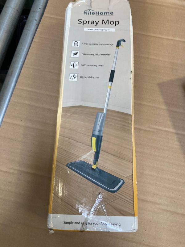 Photo 1 of NileHome Mops for Floor Cleaning, Spray Mop with 400ml Refillable Bottle and 2 Replacement Pads Dry Wet for Household or Commercial Use Dust Mop for Hardwood Laminate Tile Ceramic