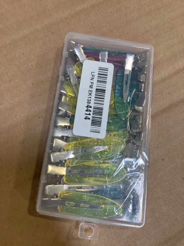 Photo 1 of 32 Pcs No Bend Hair Clips, No Crease Hair Clips for Hair Styling and Makeup Application with Storage Box,MIAC