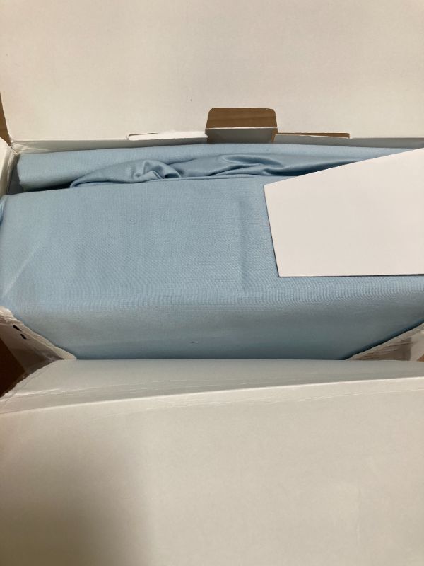 Photo 1 of Carressa Linen 100% Egyptian Cotton Sheets Twin XL Size - 800 Thread Count 3 PC Twin XL Sheet Sets Cotton, Silky Soft College Dorm Sheets Twin XL Set, 16" Deep Pocket Luxury Cooling Sheet - Light Blue