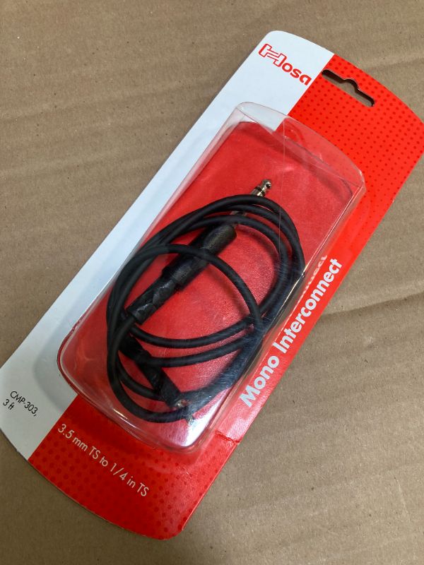 Photo 1 of Hosa CMP-303 Interconnect Cable - 3.5mm TS Male to 1/4-inch TS Male - 3 foot
