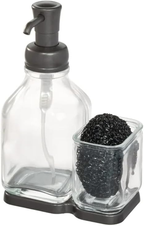 Photo 1 of Glass Soap Dispenser with Scrubber Holder