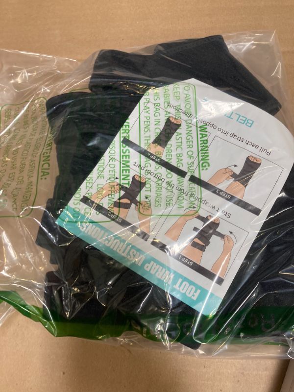 Photo 1 of Beltwell® - Adjustable Foot & Ankle Compression Wraps For Edema, Lymphedema, Swelling, Neuropathy, Diabetic Foot Care, Circulation (2 Wraps) (Black, X-Large)