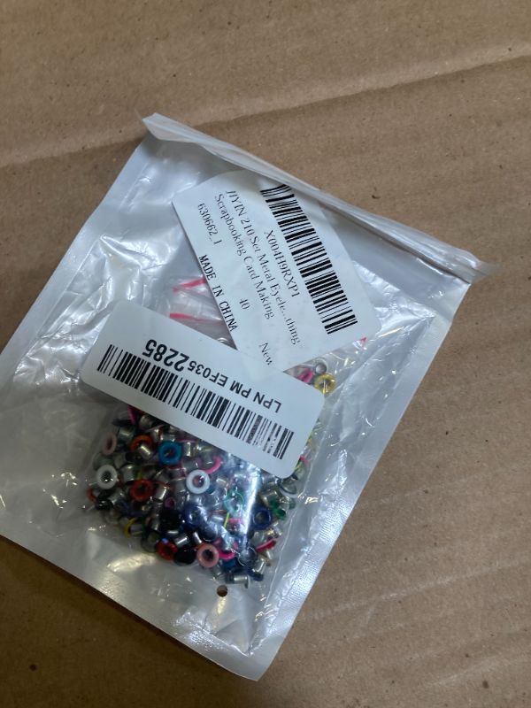 Photo 1 of JIYIN 210 Set Metal Eyelets for Paper Crafts, 3mm Colorful Eyelets and Grommets Kit Metal Round Eyelets Leather Rivet Accessories for Fabric Canvas Bag Shoes Clothing Scrapbooking Card Making