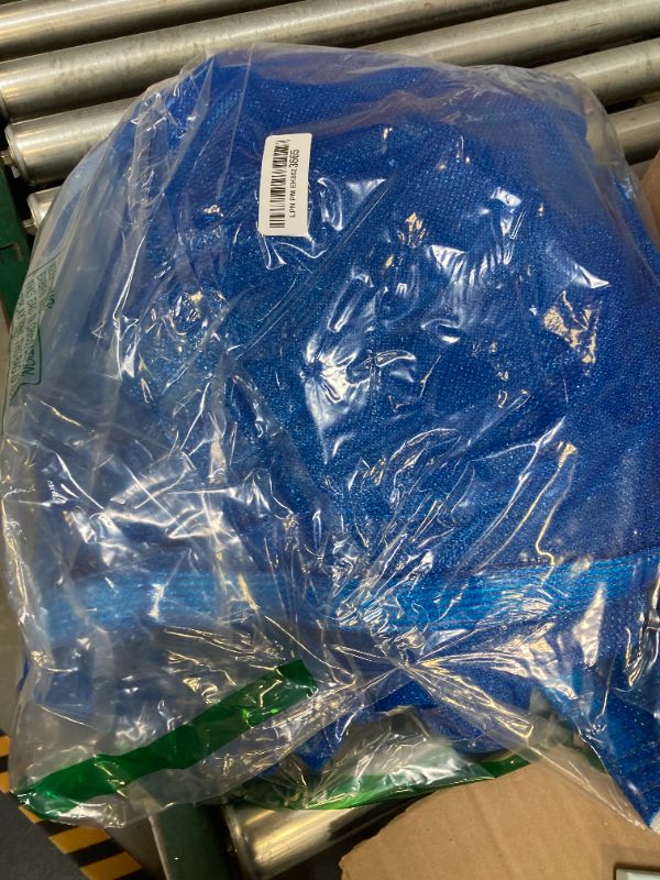 Photo 1 of Amgo 10' x 10' x 14' Blue Right Triangle Sun Shade Sail UPF50+ Canopy Awning AGSLT, 95% UV Blockage, Water & Air Permeable, 200GSM Heavy Duty Commercial and Residential (We Make Custom Sizes)
