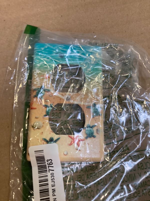 Photo 1 of Beach Turtle Duplex Outlet Cover Wall Plates Decorate Outlet Covers For Electrical Outlets Switch Plate Decorative Wallplate Plug Cover 4.5 * 2.76 Inch