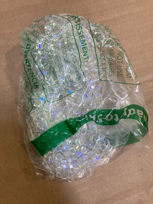 Photo 1 of Equsion 400 Pcs Crystal Cube Beads 6 mm Clear Crystal Square Glass Beads for Necklace Bracelet DIY Jewelry Crafts Making Supplies (AB Color)