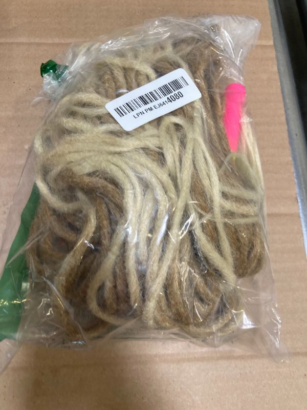 Photo 1 of Leeven 30 Strands Double Ended Dreadlock Extensions 24 Inch Ombre Blonde 0.6 cm Width Thin DE Synthetic Dreads Hippie Wool Dreads Handmade Loc Extensions for Women Men