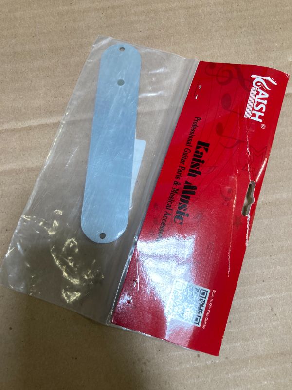 Photo 1 of KAISH 32mm Metal Blank Control Plate No Hole Aluminum Anodized Tele Control Plate for FD Telecaster Silver