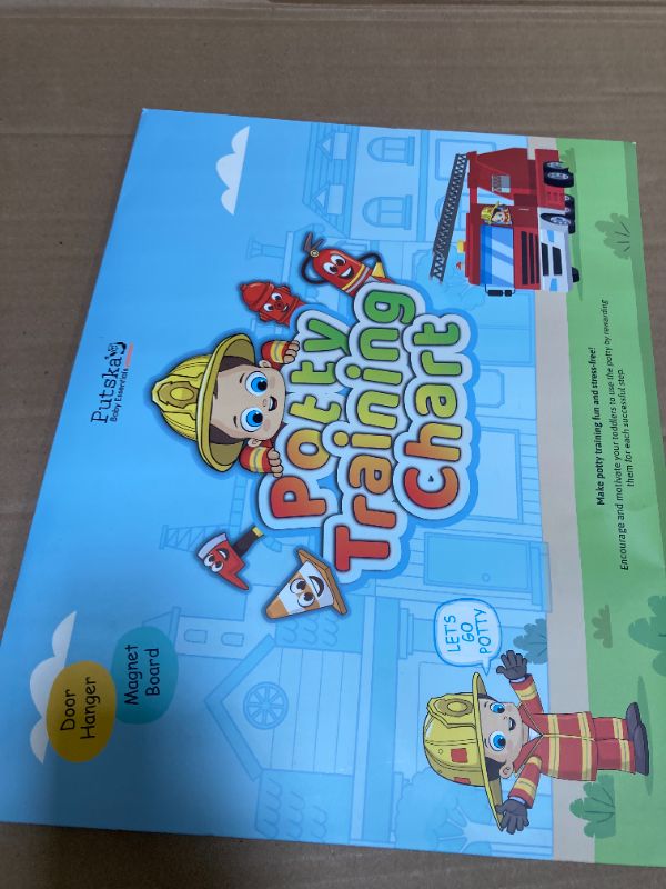 Photo 1 of Potty Training Chart with 35 Stickers, 3 Reminder Stickers and Crown for Toddlers Boys and Girls - Potty Training Rewards for Kids - Fireman