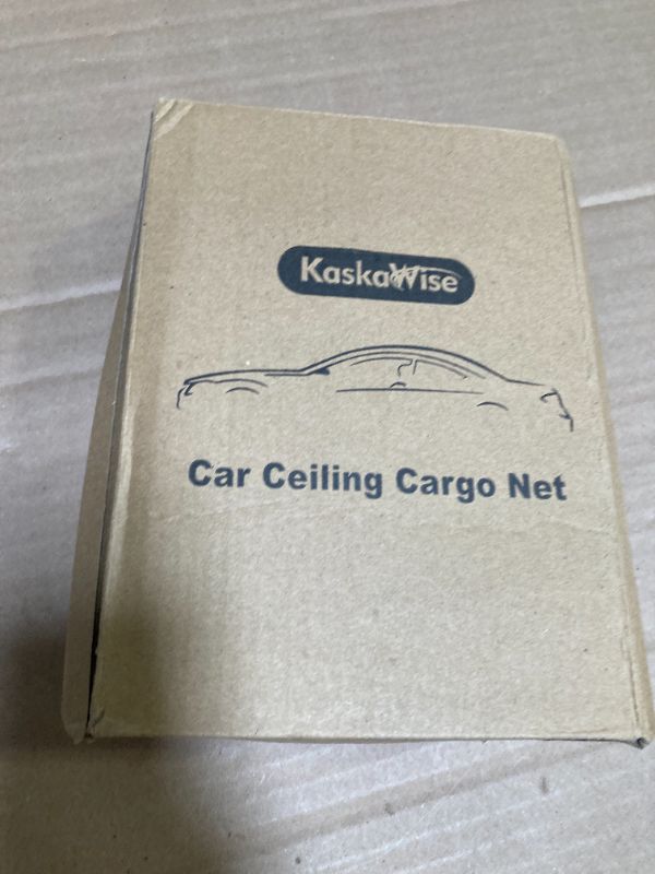 Photo 1 of Kaskawise Car Ceiling Cargo Net Pocket,31"x21" Adjustable Double-Layer Mesh SUV Roof Organizer Long Trip Ceiling Storage Net,Car Camping Cargo Net for SUV,Van Life Accessories