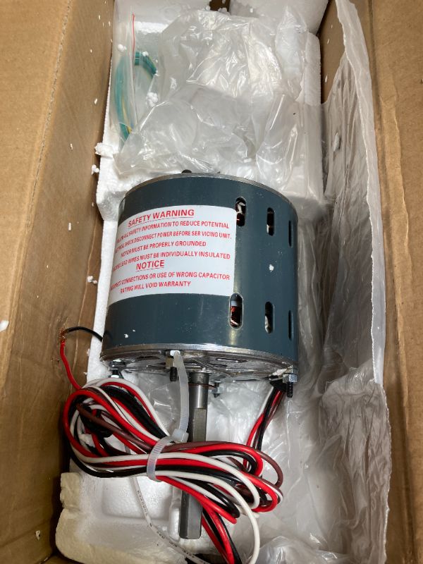 Photo 1 of RV AC Fan Motor Replaces Fasco D1092, 1468-306, 7855MVA-A11U, Y6L457D01L, 1468A3069, 7184-0156 etc, Compatible with Coleman Mach RV Air Conditioner Motor, 1/3 HP, 115 Volts, 1675 RPM, 3-Year Warranty