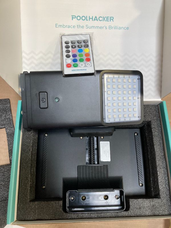 Photo 1 of POOLHACKER Solar Pool Lights Only for Metal Frame Above Ground Pool?Original?, 10-Color 4-Mode Light Sensing LED, Underwater Lighting with Timer Off, Submersible Pool Lights with Remote, 1 Pack