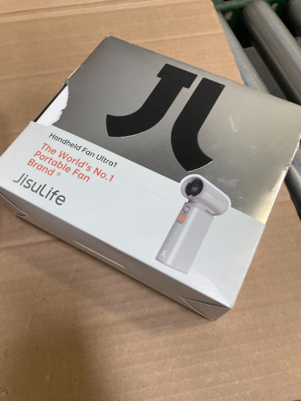 Photo 1 of JISULIFE Portable Handheld Turbo Fan, 100 Speeds Adjustable Mini Personal Fan, 9000mAh USB Rechargeable Battery Operated, LED Display, Metal Shell with Accessories Gifts for Men Women Travel- Grey