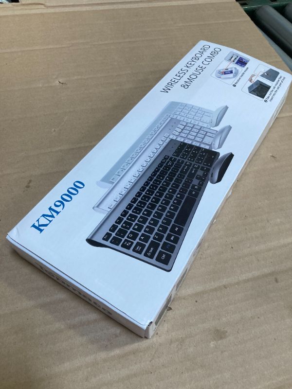 Photo 1 of Wireless Keyboard and Mouse Ultra Slim Combo, TopMate 2.4G Silent Compact USB 2400DPI Mouse and Scissor Switch Keyboard Set with Cover, 2 AA & 2 AAA Batteries,for PC/Laptop/Windows/Mac-Rose Gold White