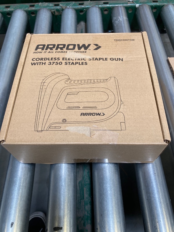 Photo 1 of Arrow Cordless Staple Gun Kit, Electric Stapler with 3750 Pieces T50 1/4", 3/8", 1/2" Staples, for Upholstery Professional and DIY Projects, T50DCD