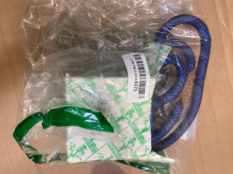Photo 1 of Mile High Life Rope Leash with Genuine Leather Connection, 6 FT/5 FT/4 FT, Heavy Duty Leash for Medium & Large Dogs (Blue, 72 Inch)