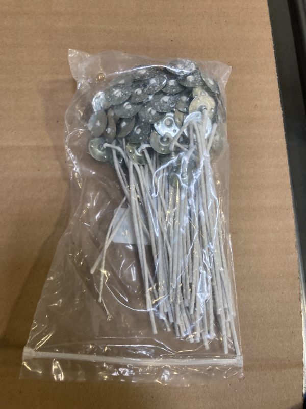 Photo 1 of 100pcs ECO Wicks for Soy Candles, 6 inch Pre-Waxed Candle Wick for Candle Making,Thick Candle Wick with Base