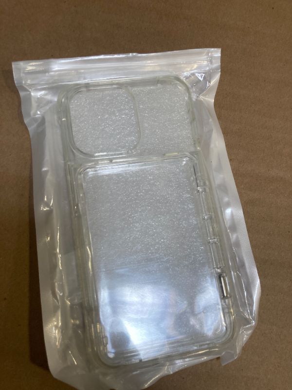 Photo 1 of ACANDYA for iPhone 13 Pro Case Wallet Clear Protective Phone Case with Credit Card Holder Heavy Duty Protection Shockproof Anti-Scratch Anti-Yellow Cover for iPhone 13 Pro 6.1 inch Transparent