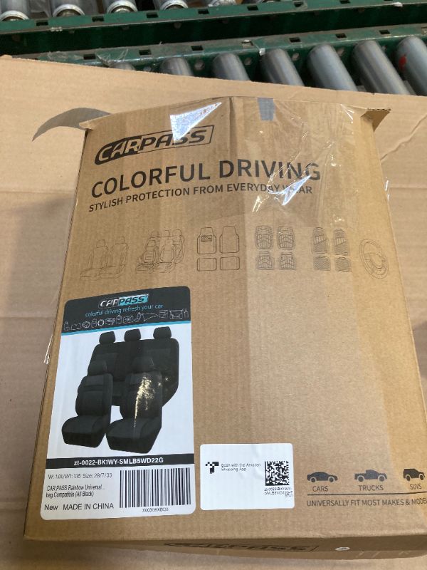 Photo 1 of CAR PASS Seat Cover Full Sets, 3D Air Mesh Car Seat Cover with 5mm Composite Sponge Inside,Airbag Compatible Universal Fit for SUV,Vans,sedans, Trucks, Automotive Interior Covers(All Black)