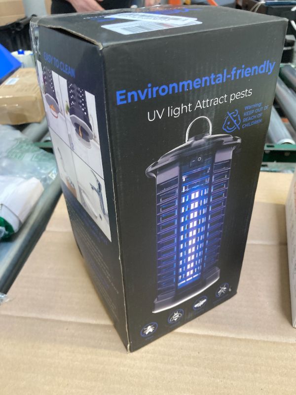 Photo 1 of YISSVIC Bug Zapper Outdoor Indoor Waterproof Electric Mosquito Lamp Fly Zapper Killer Effective 4200V Plug in for Home Patio Office Courtyard