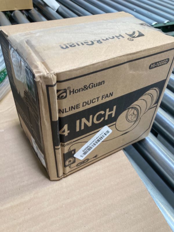 Photo 1 of Hon&Guan 4 Inch Inline Booster Duct Fan with Speed Controller - 130 CFM Airflow with 6W Ultra-Low Power and Low Noise