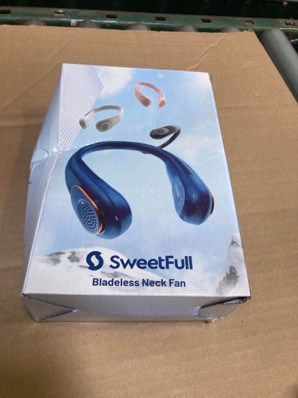 Photo 1 of SWEETFULL Portable Neck Fan 360° Cooling Bladeless Personal Fan | No Hair Twisting - 4000mAh USB Rechargeable Wearable Fan for Travel, Birthday Gifts for Men, Women, Mom, and Dad