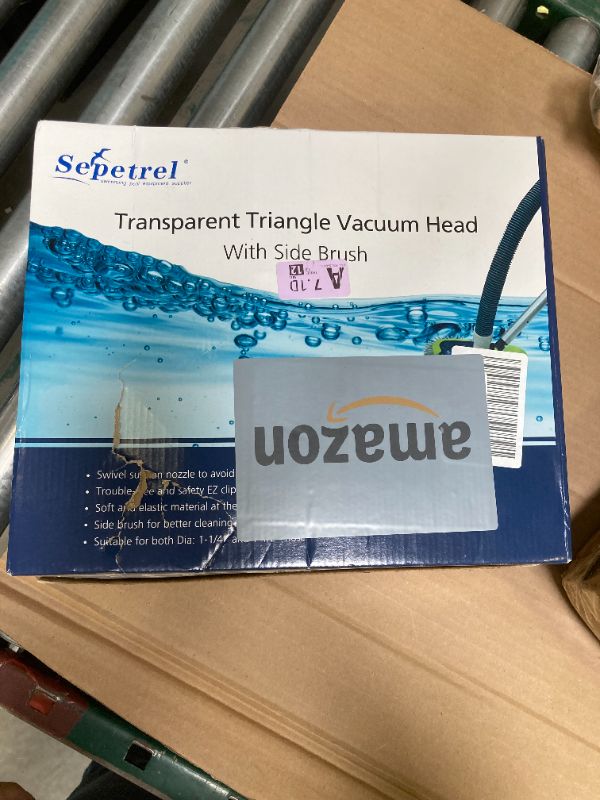 Photo 1 of Sepetrel Upgrade Pool Vacuum Head with Side Brush & Universal Rotatable Hose Adapter,Weighted Triangular Shape(Safe for Vinyl Liner Pool)