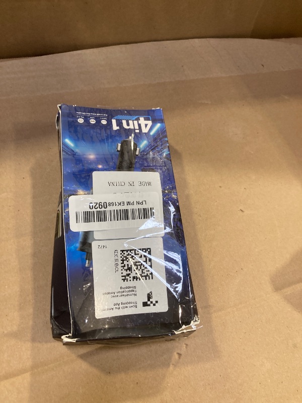 Photo 1 of 4 in 1 Retractable USB C Car Charger,69W with Starry Light,Fast Charging for iPhone 16/15/14/13/12,iPad,Android,Galaxy,Pixel,Cigarette Lighter Adapter (ForLightning+USB-C)
