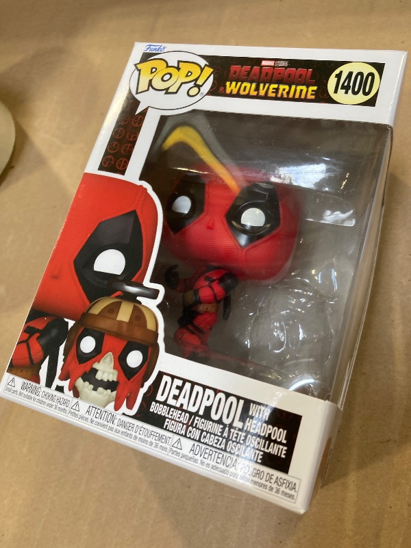 Photo 1 of Missing Headpool---POP! Marvel - Deadpool & Wolverine: Deadpool with Headpool #1400 Bundled with Compatible Box Protector Case, C1400