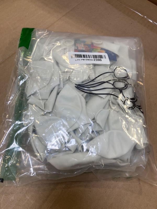 Photo 1 of ASIYUHY White Balloons 50 Pack 12 Inch White Latex Party Balloons with 2 Rolls of Ribbon Helium Balloons for Wedding Birthday Party Baby Shower Engagement Anniversary Decorations