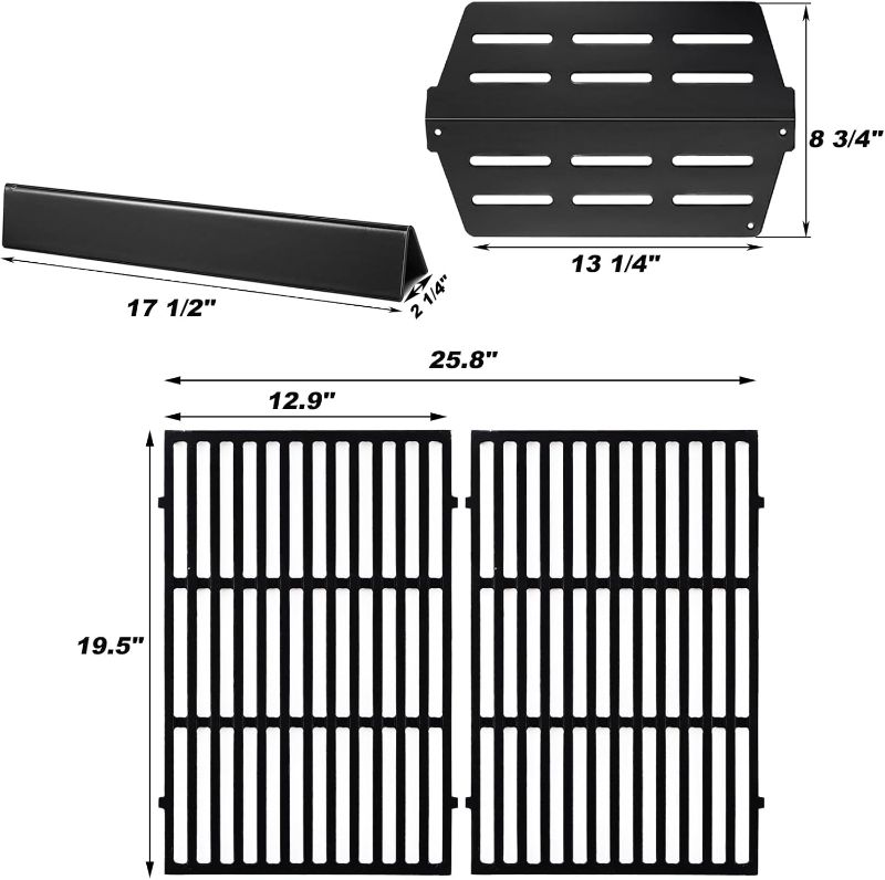 Photo 1 of Genesis 300 Parts 7524 Grill Grate 7621 Flavorizer Bars 65505 Heat Deflectors Replacement Parts for Weber Genesis E-310 E-330 S-330 S-310 E-320 S-320 E-315 Gas Grill GS4 Flavor Bars Cooking Grate