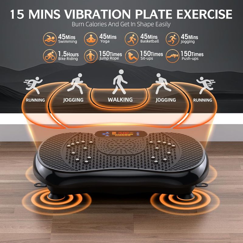 Photo 1 of Vibration Plate Exercise Machine, Lymphatic Drainage Machine for Weight Loss, Full Body Workout Vibrate Fitness Platform, Helps Toning Shaping Wellness Home Gyms Workout - Max User Weight 330lbs