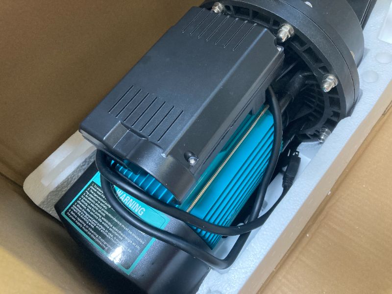 Photo 1 of Pool Pump Above and Inground Ground, 2HP 6980GPH High Flow Self Primming Swimming Pool Pump, 110V Energy Saving with 2.0'' Unions and Filter Basket, In/Above Pool Pumps
