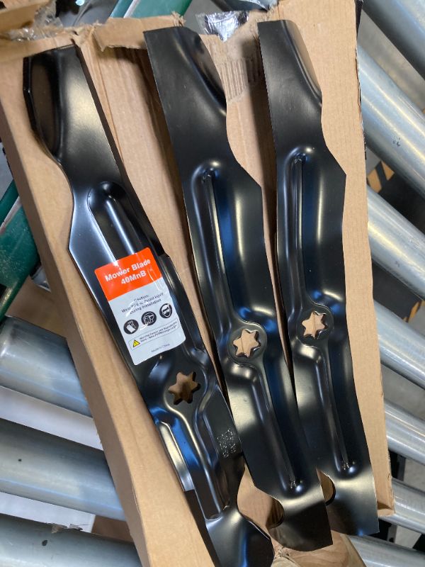 Photo 1 of 50 inch Mower Blades for MTD Cub Cadet 942-04053C RZT50 LT1050 LTX1050 LTX1050KW LGT1050 Troy Bilt 50" Deck Riding Mower Zero Turn Replace 742-04056 942-04056 (6 Point Star)
