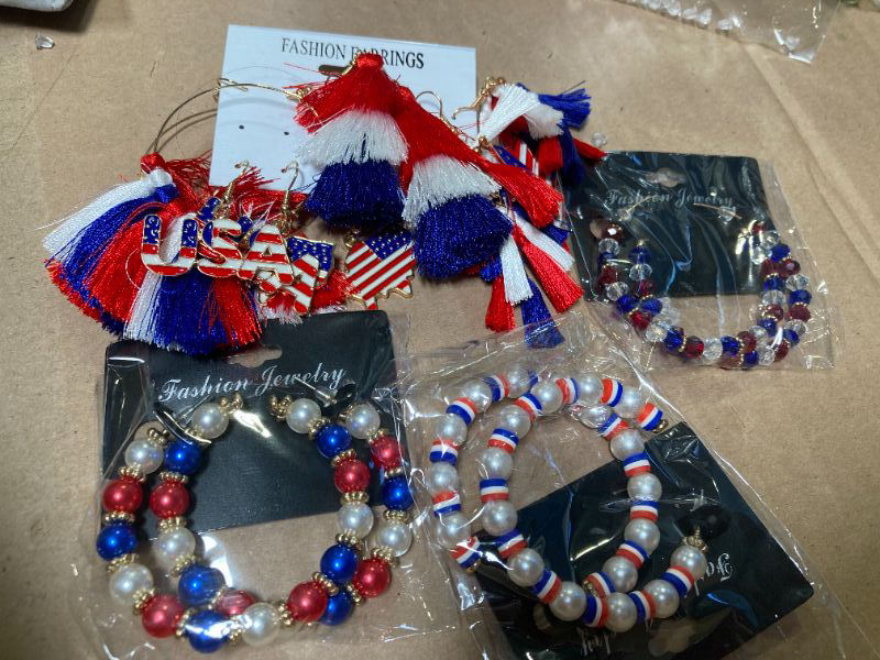 Photo 1 of 4th of July Earrings Independence Day Holiday Accessory Jewelry Gift
