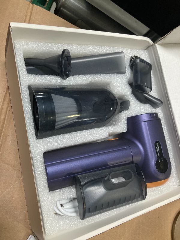 Photo 1 of Handheld Vacuum Cordless, 15KPA Strong BLOW Hand Held Car Vacuum Cleaner with 7 Nozzles & Washable Filter, Portable Mini Car Vacuums with LED Light & Digital Display for Home Pet Office
