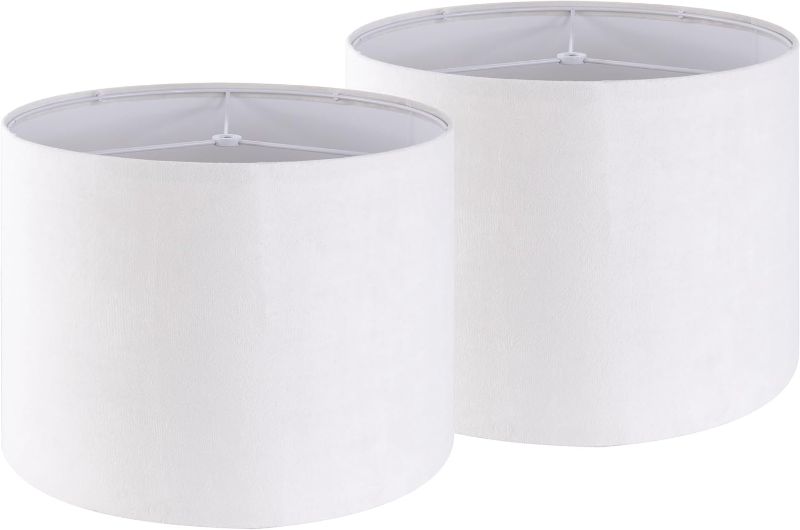 Photo 1 of Drum Lampshades Set of 2  13.7x 2.87x 13.38
 