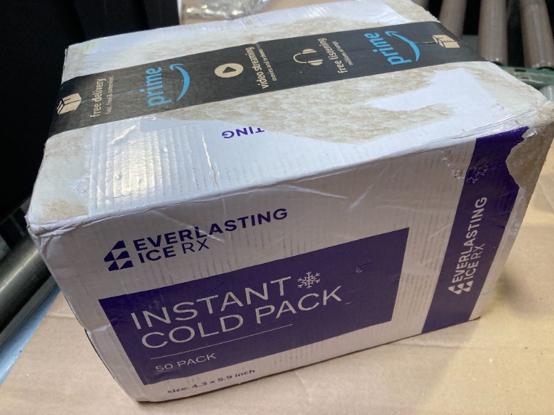 Photo 1 of 50 Pack - Instant Cold Packs - Instant Ice Packs for Injuries | Disposable Cold Compress Ice Pack for Pain Relief, Swelling, Inflammation, Sprains, Toothache - Cold Pack for Athletes