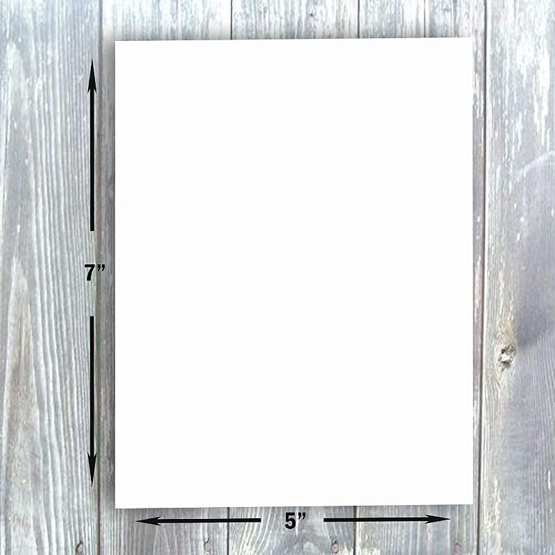 Photo 1 of Hamilco White Cardstock Thick Paper - 5 x 7" Blank Heavy Weight 120 lb Cover Card Stock - 100 Pack
