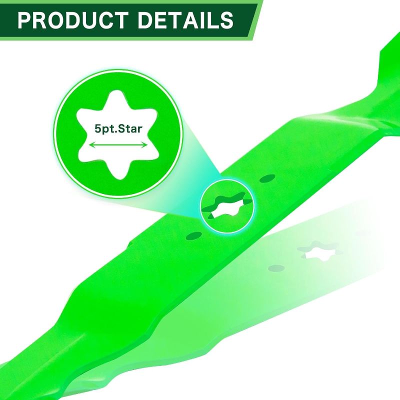 Photo 1 of 3 Pack Mower Mulching Blade Replaces OEM 742-0677 942-0677 742-0677B 742-0677A for 54 inch Deck MTD Cub Cad et Troy Bi lt Craft sman RZT SLT SLTX GT 1054 1554 L54 ZTL8000 Z6600 Lawn Mower
