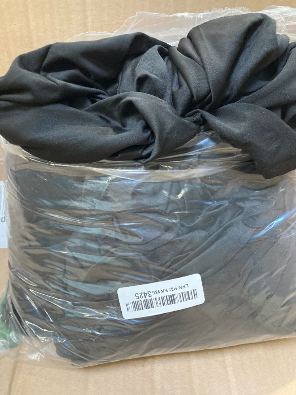 Photo 1 of 4-Pack 24"x43" Black Round Cocktail Table Skirts | Stretch Spandex Fitted Tablecloths | Wrinkle-Resistant, Stain-Resistant, and Machine Washable for Bars, Weddings, Parties, and Banquets