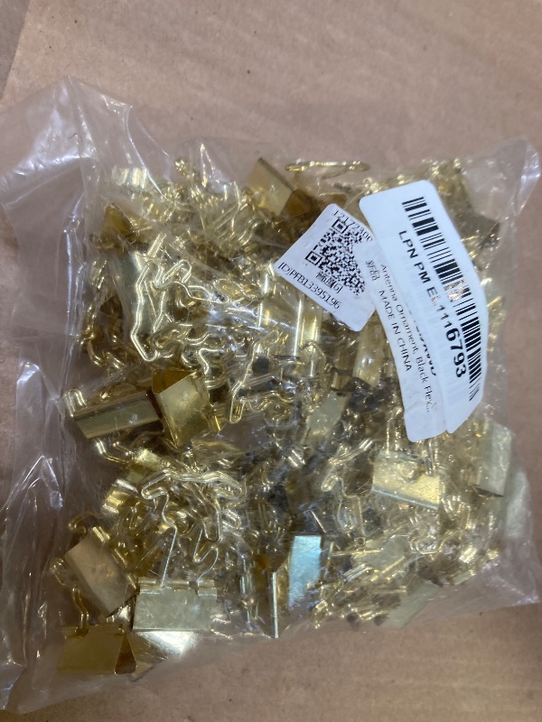 Photo 1 of  Gold Binder Paper Clips - Small, Width Clips for Office School Supplies 