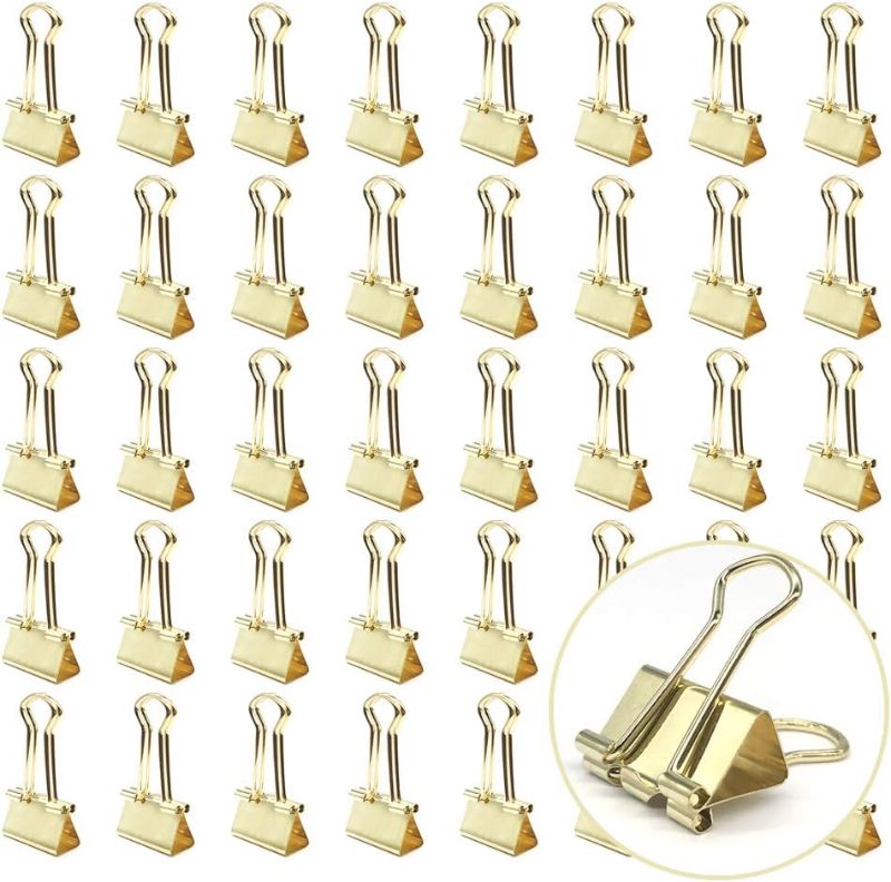 Photo 1 of  Gold Binder Paper Clips - Small, Width Clips for Office School Supplies 